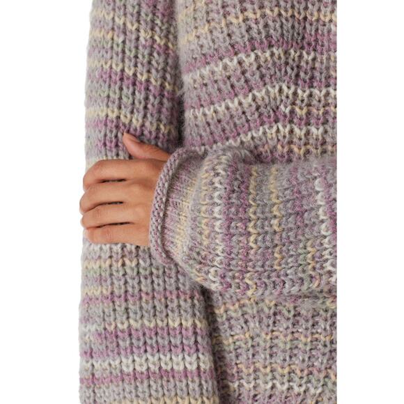 Nicholas Maliya Purple Marled Alpaca Wool Blend Sweater - Picture 3 of 6